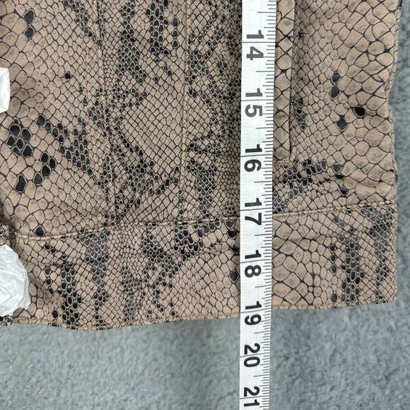Prosperity Women’s Snakeskin Print Denim Jacket Taupe Black Size XS NWOT - Picture 4 of 9